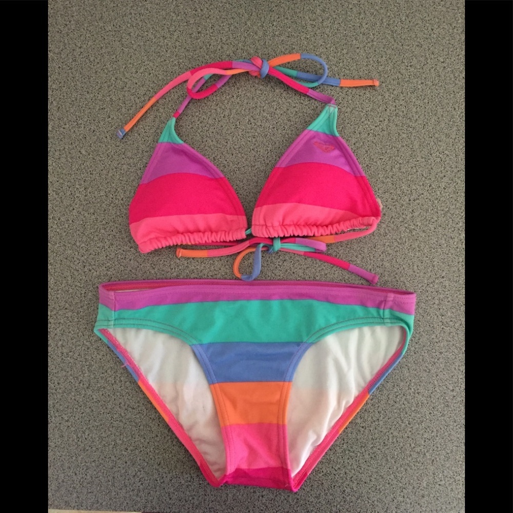 Roxy Rainbow Stripe Bikini S